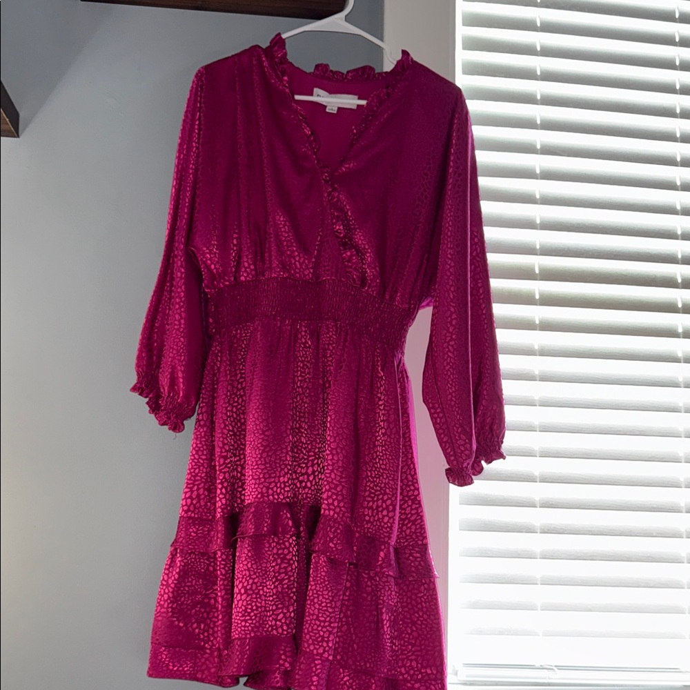 Emma & Michele Fuchsia Ruffle Blouse